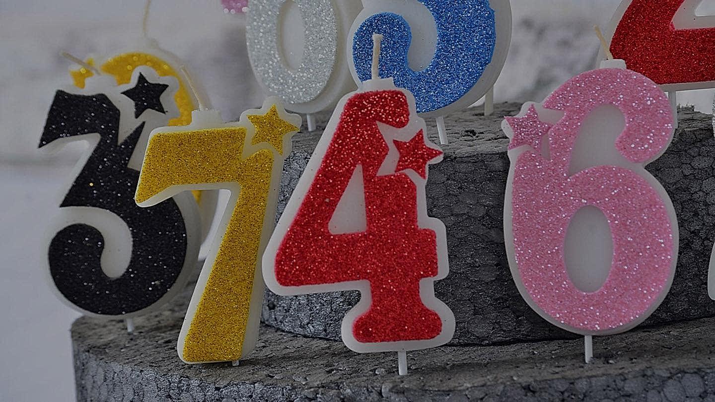 Yıldızlı Rakam Mum